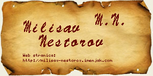 Milisav Nestorov vizit kartica